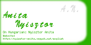 anita nyisztor business card